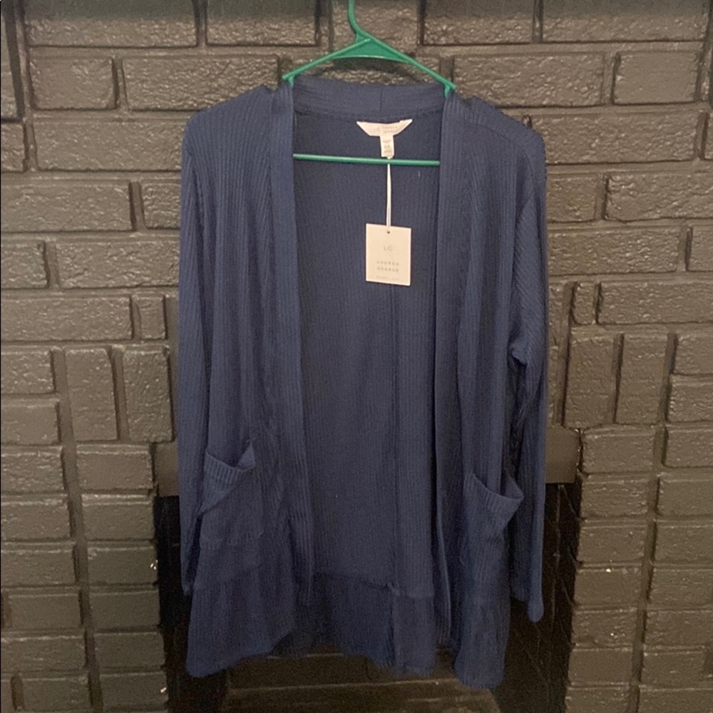 Lauren Conrad navy blue cardigan